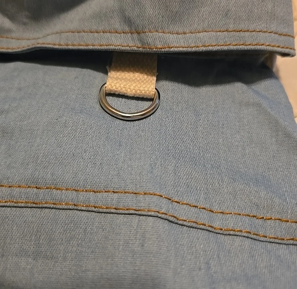 Light Blue Denim-Look Dog/Kitty Button-Up Shirt Fits Up To 12 Lbs